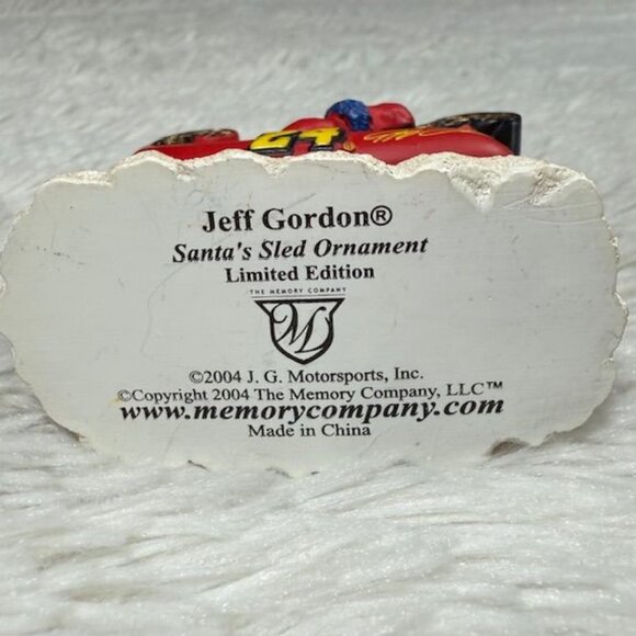 Vintage The Memory Company Limited Edition Jeff Gordon Santa's Sled Ornament - Picture 9 of 10